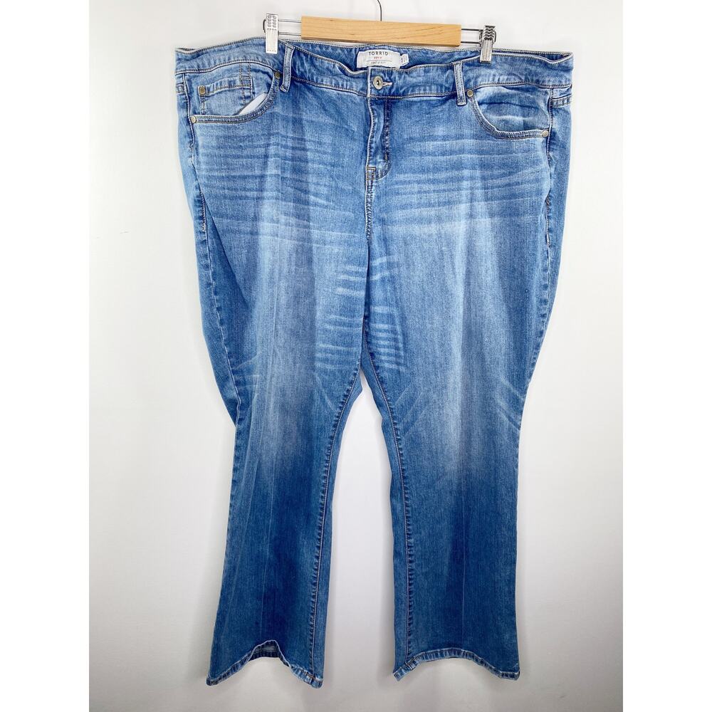 Torrid Womens Slim Boot Denim Jeans Size 26 High Waisted Medium Wash Blue